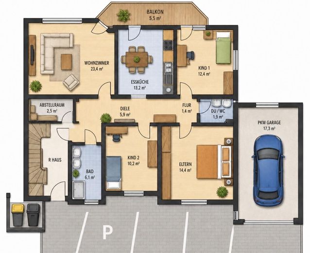 Piso de 4 habitaciones en planta baja en Mülheim-Kärlich – Foto 14