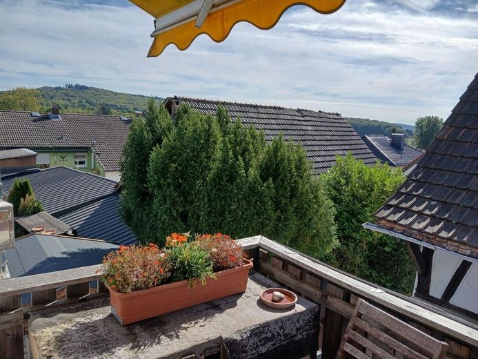 Wunderschöne Hofreite – Taunus vom Balkon