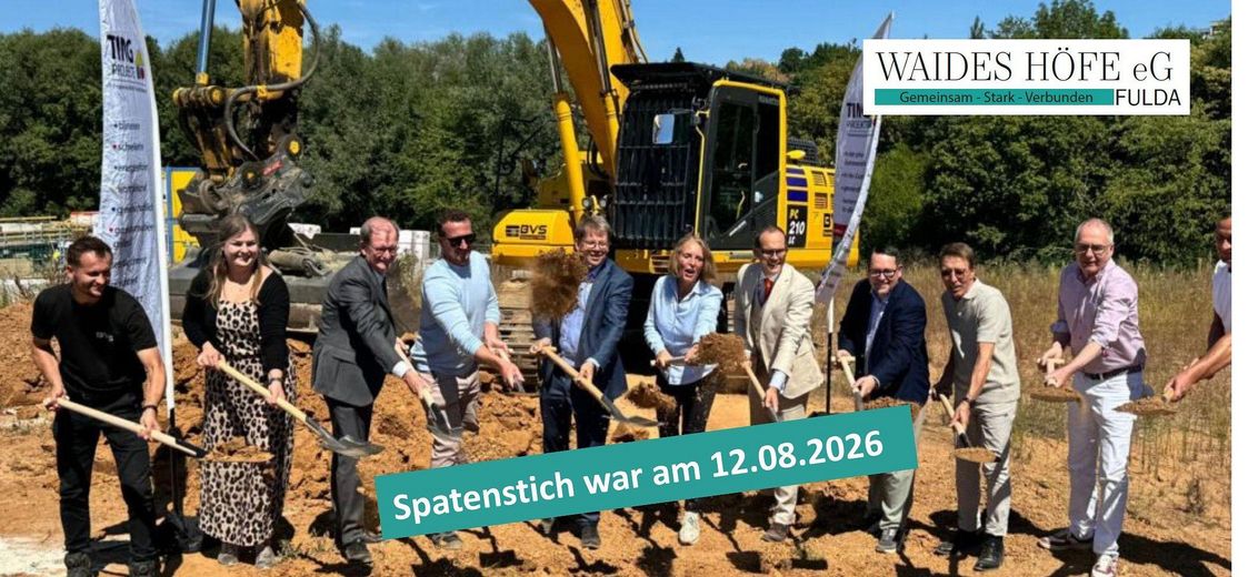 2-Zimmer-Wohnung - im wunderschönen Neubaugebiet Waidesgrund (WH) – Spatenstich