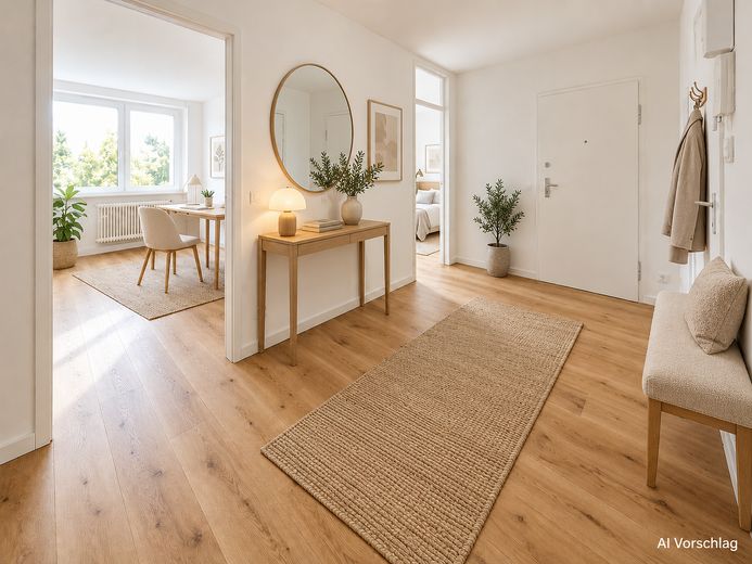 Hochwertig saniert & provisionsfrei: 3-Zimmer-Wohnung mit Südterrasse in München-Solln – Flur - KI Vorschlag