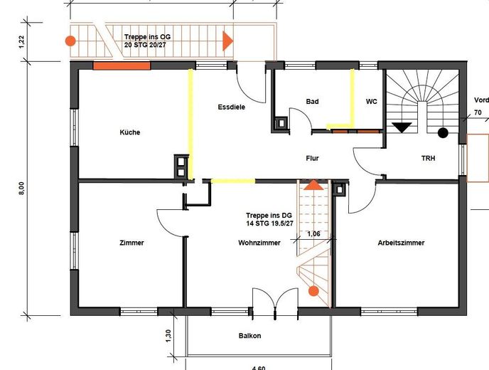 Vivienda bifamiliar en Stuttgart-Sillenbuch – Obergeschoss