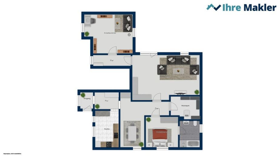 Natur pur in absoluter Alleinlage - 1.002 m² Grundstück mit Bestandsgebäude in Schifftdorf-Bramel – Grundriss