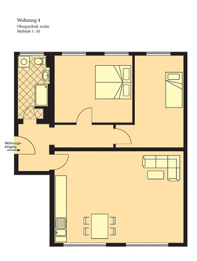 Grundriss Wohnung 4
