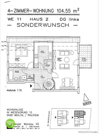 Bezaubernde Maisonette Wohnung mit Traumbalkon – Grundriss UG