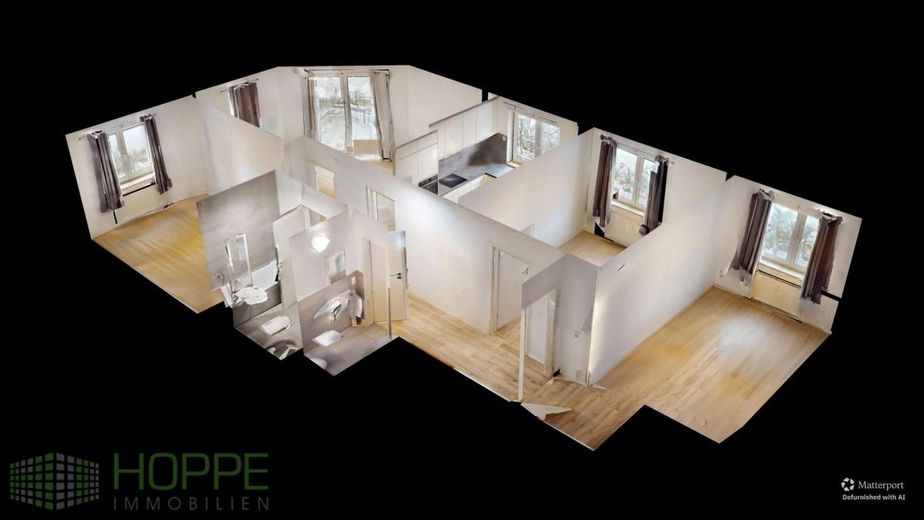 Steinhöfel OT Heinersdorf - Attraktive Familienwohnung mit Balkon – Dollhouse-View-Defurnished