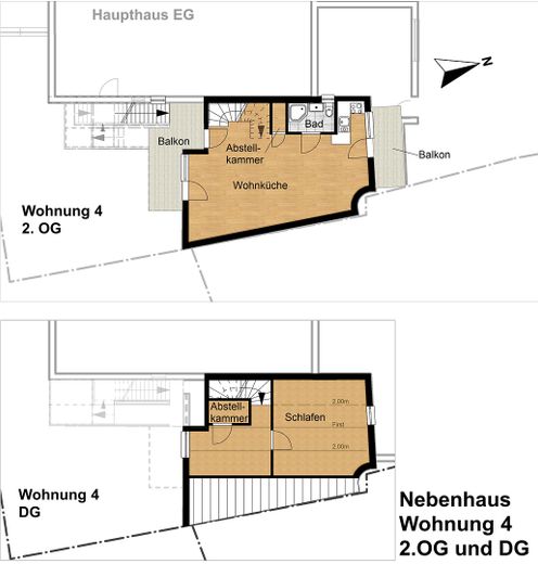 Anbau 2.OG Maisonette-Wohnung