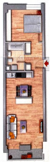 Historisches Loft in der Sternecker Brauerei | Für Singles, Paare oder als 3-Zimmer-WG geeignet – Grundriss aktuell