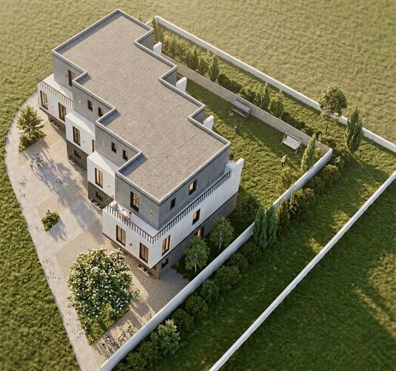 Casa a schiera di nuova costruzione a Nauheim: 143 m², 5 locali, pompa di calore, prima occupazione 2027 — senza provvigione – Außenansicht