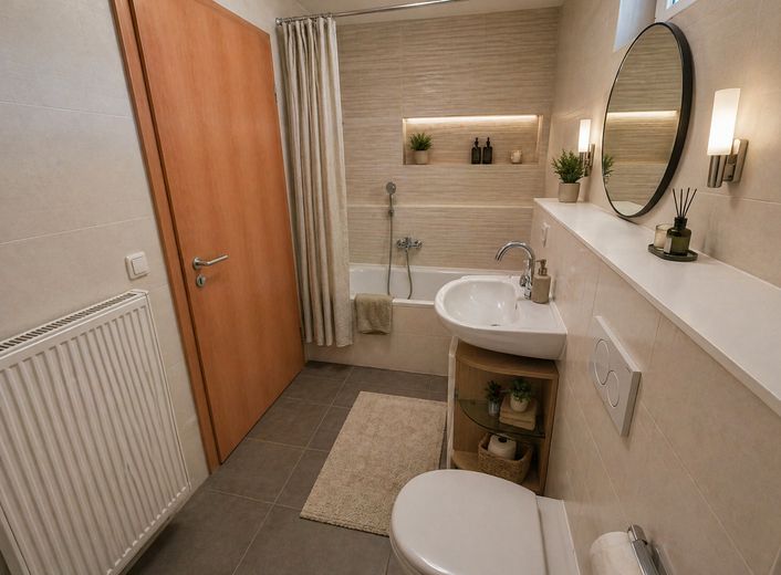 Bad mit Badewanne Staging
