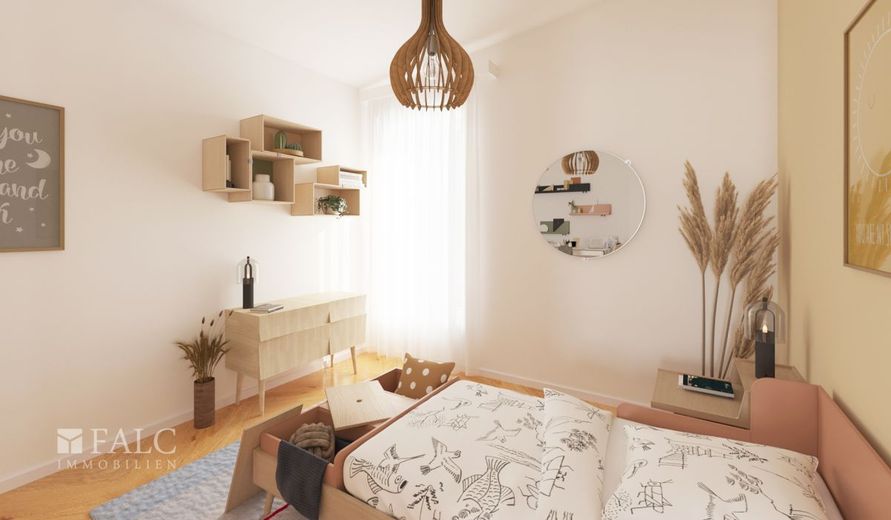 Freistehendes Einfamilienhaus nach KfW55 – Schlafzimmer 2 Animation