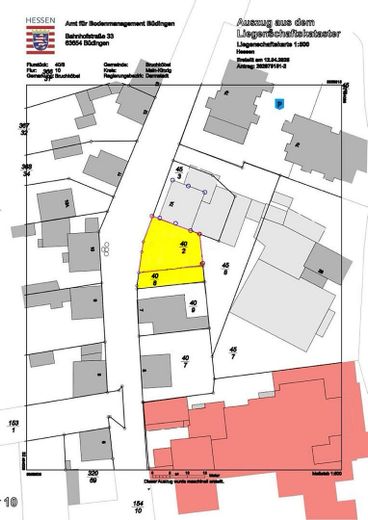 VON PRIVAT! BAUPLATZ INNENSTADT TOPLAGE für Ein- oder Zweifamilienhaus – LAGEPLAN