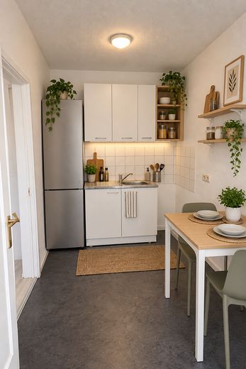 Appartement de 2 pièces fraîchement rénové avec balcon à louer – Küche