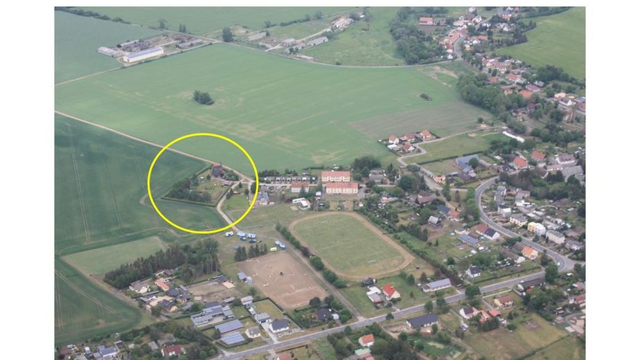 Galerieholländer-Mühle in Vorpommern - Liebhaberobjekt – Luftaufnahme