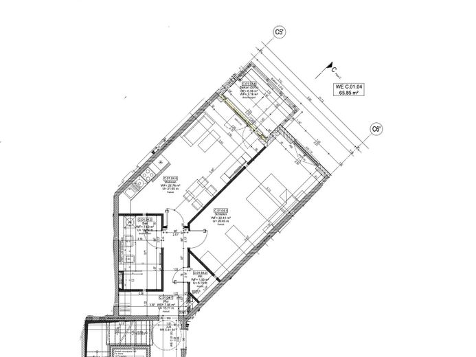 *Stilvolles Wohnen*: Lichtdurchflutete 2-Zi.-Wohnung mit Balkon im Projekt "Teltrio" – Grundriss dieser Wohnung Nr. …
