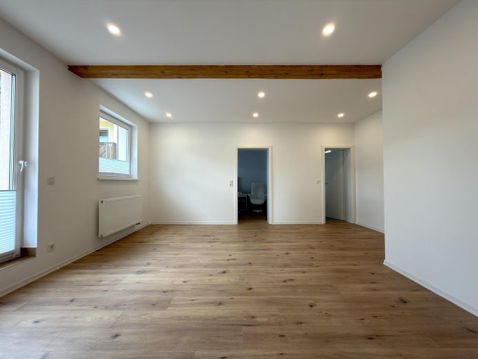Kernsaniertes ZFH – 2 vermietbare Whg., Energieklasse A, 1.450 € Sollmiete – Wohnzimmer EG
