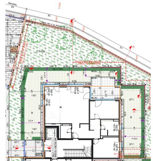 Grundriss mit Garten