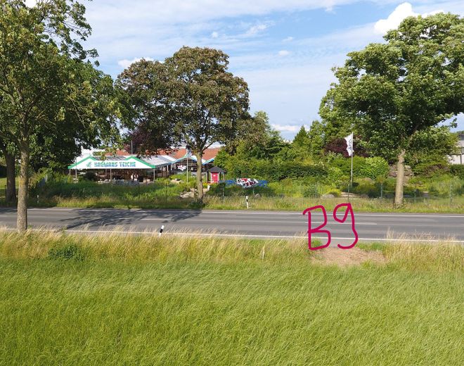 Ansicht von der B9