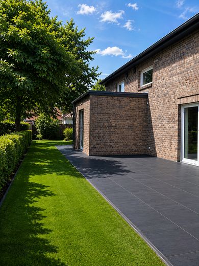NEUBAU I ERSTBEZUG ! EXKLUSIVE DOPPELHAUS / DOPPELHAUSHÄLFTE in SELSINGEN, Nähe Zeven,Bremervörde – Terrasse / Garten