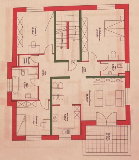 Vertragsfreie 4-Zimmer-Neubauwohnung mit TG-Stellplatz und großem Balkon in ruhiger Lage – Grundriss