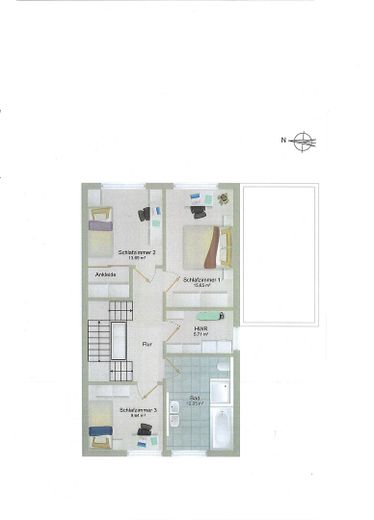 Modernes Wohnen mit Architektur, Komfort und Nachhaltigkeit – Grundriss 1. Obergeschoß