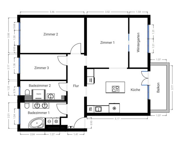 Helle & geräumige Wohnung nahe Schäfersee - Renovierte und Provisionfrei – grundriss