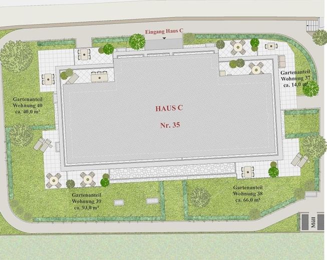 ERSTBEZUG - SCHÖNE 4-RAUM WOHNUNG MIT TERRASSE – Lageplan Haus C