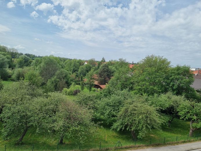 Erstbezug - großzügige bildschöne 3-Zi.-DG-Whg. mit Balkon u. Loggia in Grafing mit Traumblick – Blick vom Westbalkon