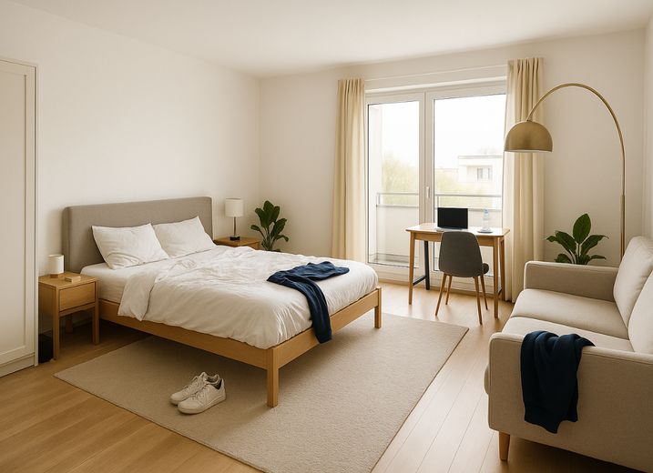 Wohn- und Schlafzimmer