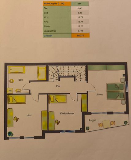 Grundriss Obergeschoss