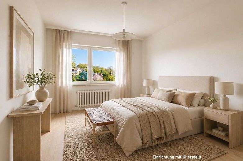 Top geschnittene 4 Zi Whg mit Lift nahe dem Kurpark – Schlafzimmer 1
