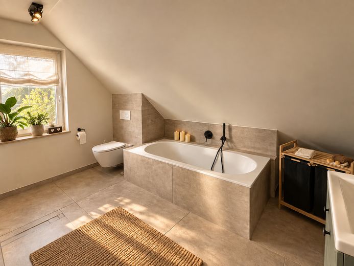 Arrivare e sentirsi a proprio agio – casa unifamiliare ristrutturata con giardino, camino, climatizzazione e impianto fotovoltaico – DG Bad