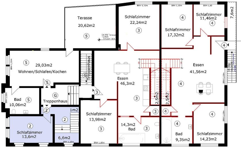 prachtig maisonnette-appartement energieklasse A+ – Grundriss unten
