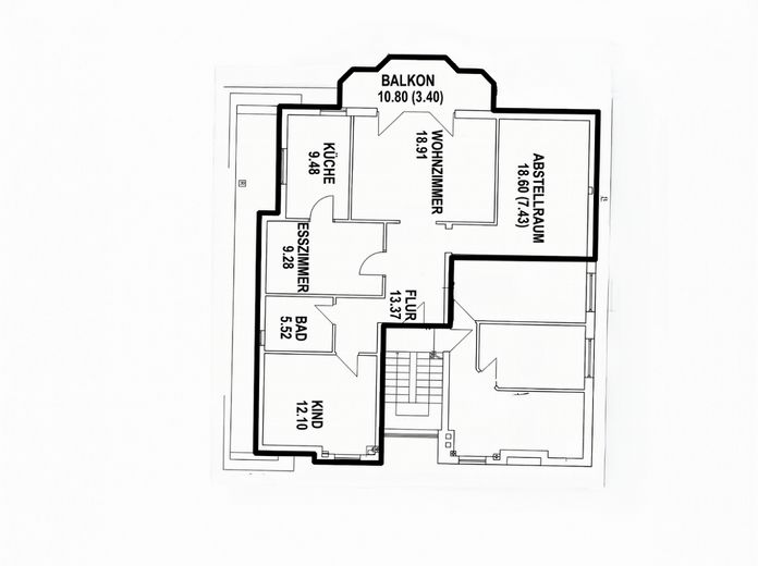 Dwupoziomowe mieszkanie na poddaszu – Grundriss