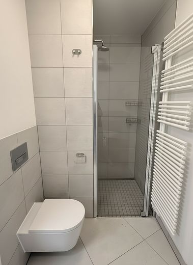 Elegante 4-kamer-eigenaarswoning in de Grand Tower – exclusief wonen boven de daken van Frankfurt – Masterbad mit Duschplatz