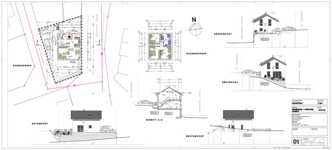 Haus Rohbau Neubau mit Baugenehmigung, Mietkauf möglich – Zeichnung