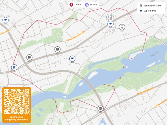 Apartment mit barrierefreien Zugang nahe Wöhrder See -  Wohnanlage mit Wellnessbereich – Lageplan