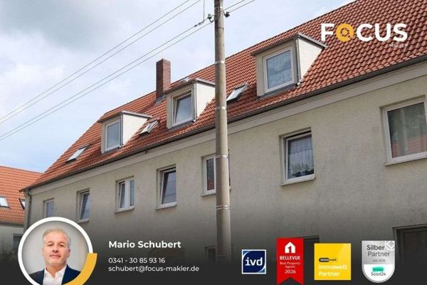 Böhlen - appartamento economico di 4 locali con pratica distribuzione degli spazi e balcone in tranquilla zona residenziale