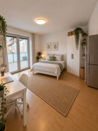 🔥 Bruchsal merkezinde mobilyalı oda - 580 € her şey dahil | Balkon erişimli🌿 – Freies Zimmer Nr. 10 
