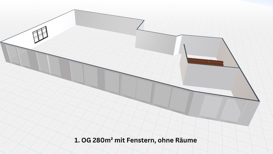 280m² 1. OG Gebäudefront neu