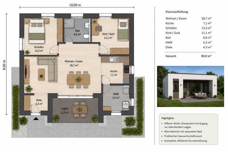 Hachborn – moderner Bungalow, energieeffizient & regional gebaut – Foto 5