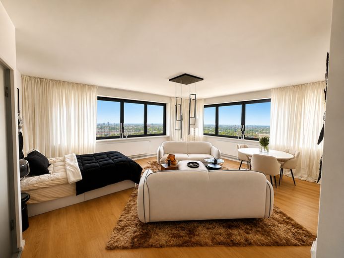 Fully furnished high-rise residence – 29F/ W1 – panoramic views over Hamburg – Foto 2