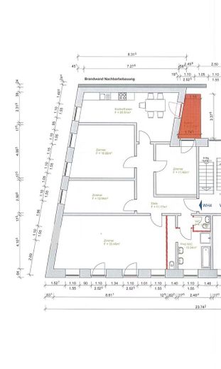 4,5-Zimmer-Wohnung mit 122 m² in Magdeburg-Buckau – Grundriss