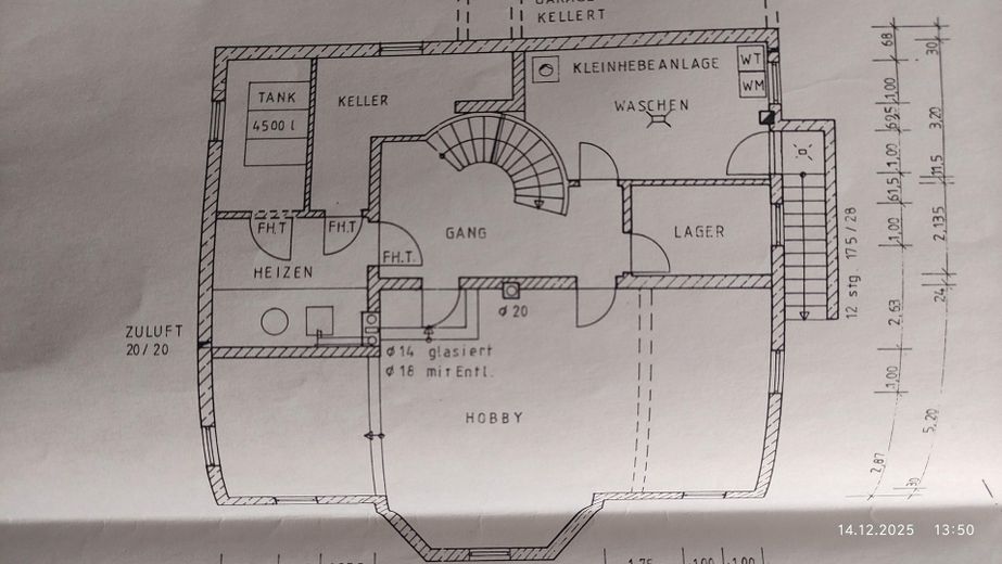 Grundriss Kellergeschoß