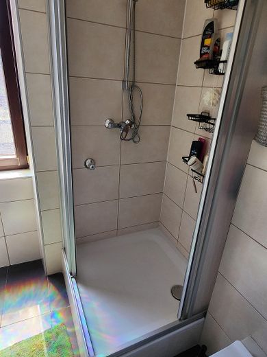 Light-filled old building apartment (5 rooms) by the city park - 4 spacious bedrooms and separate living room – Dusche