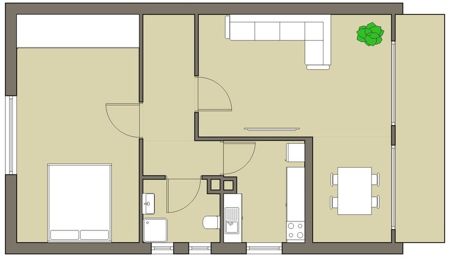 Schematischer Grundriss