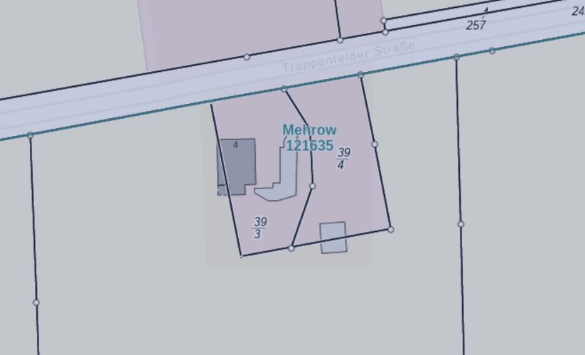 Freizeitgrundstück mit Bestandsbungalow in ländlicher Lage nahe Berlin – Flurkartenauszug