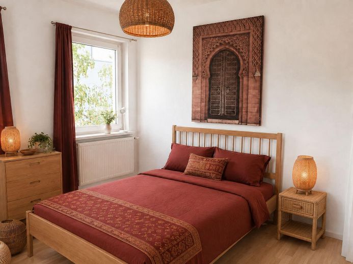 4er WG bietet helles 18 m² Zimmer vollmöbliert – Zellerau an den Mainwiesen – Schlafen