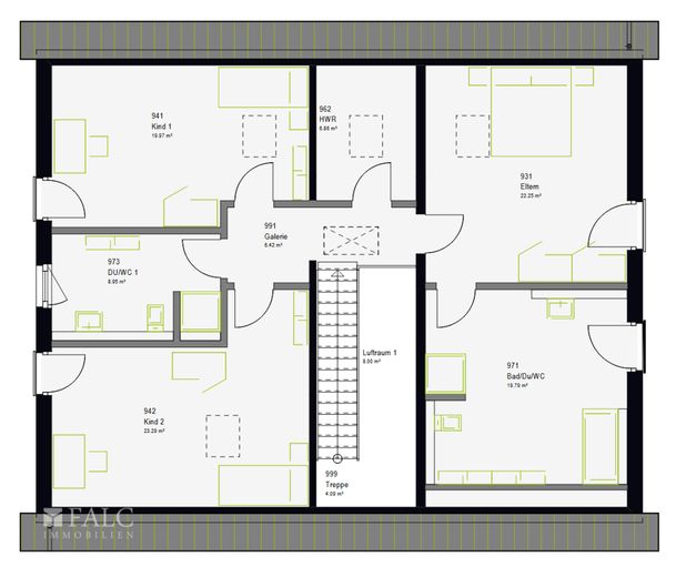 Mehrgenerationenhaus - Gemeinsam leben und eigenständig wohnen – Grundriss Obergeschoss
