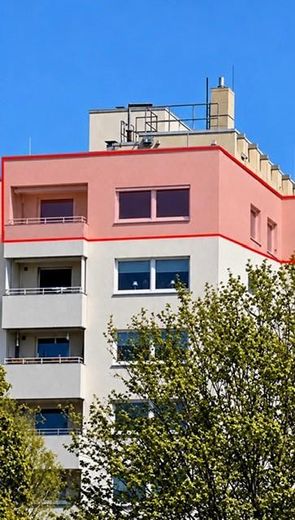 Hannover-Bemerode'un sakin ve seçkin konumunda cazip 3 odalı daire (72 m²) – Wohnung von außen