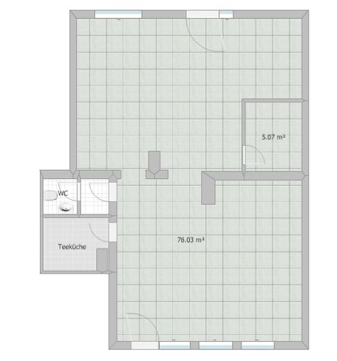 Zwei Gewerberäume mit Parkplätzen + Tiefgarage – Gewerberaum (GE4) - 91m²